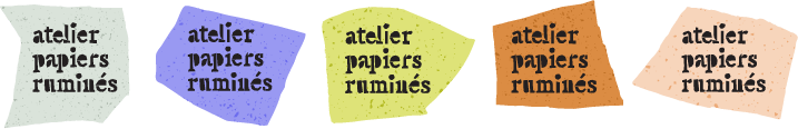 Atelier Papiers ruminés